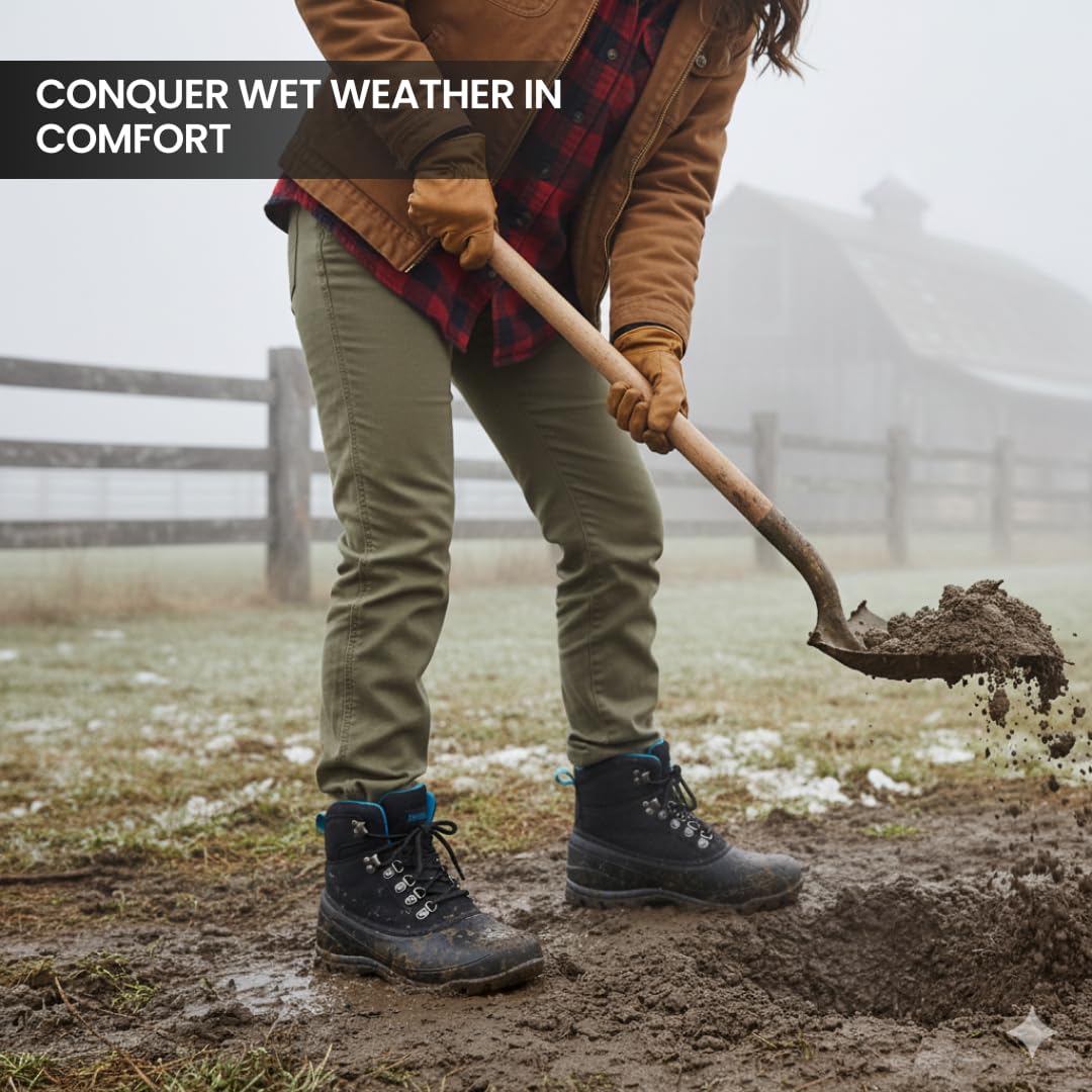 Northside Women's Glacier Peak Insulated Snow Boot – Waterproof TPR Shell, 200g Thinsulate Warm Lining, Durable Nylon Upper – Winter, Rain, Snow, Slush - Image 3