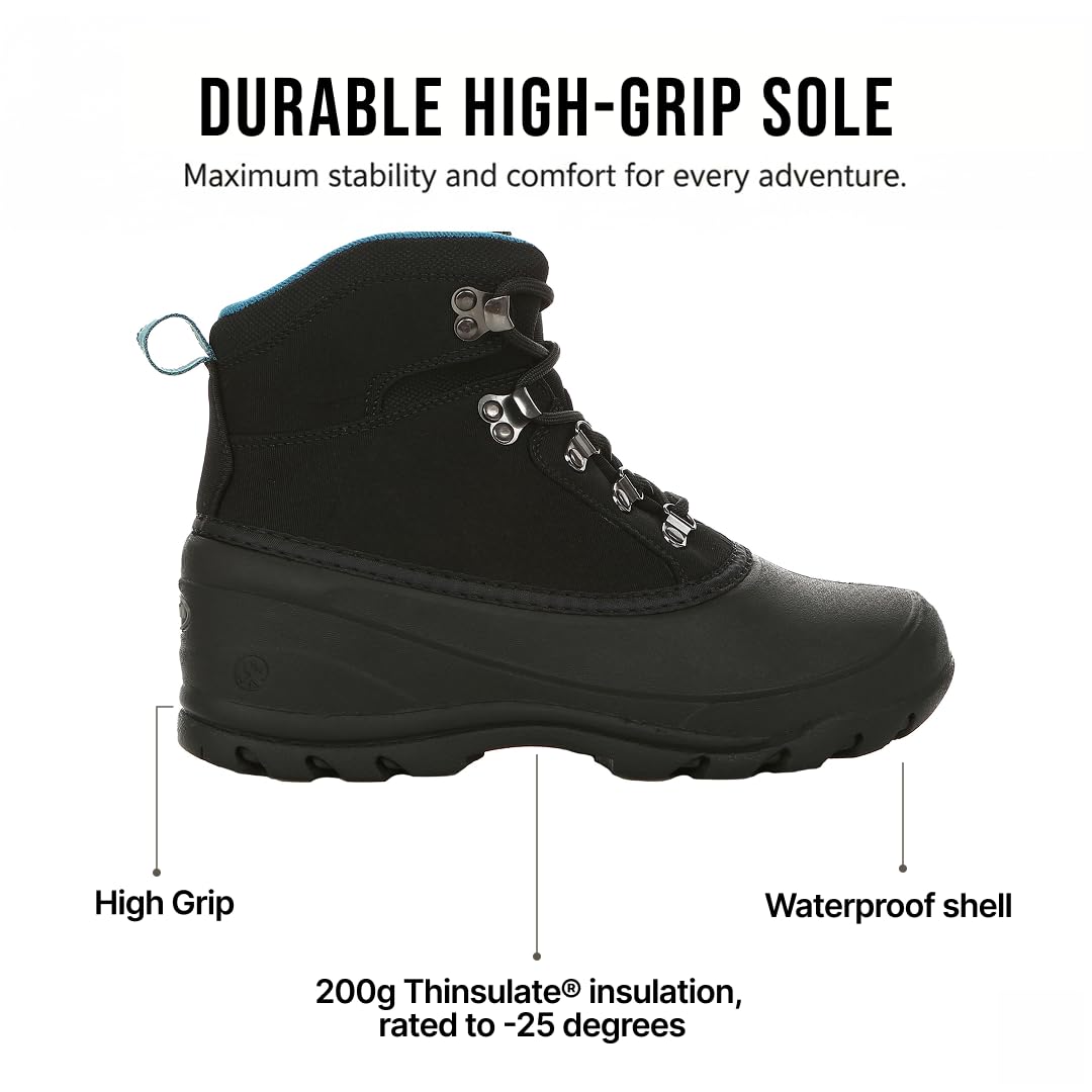 Northside Women's Glacier Peak Insulated Snow Boot – Waterproof TPR Shell, 200g Thinsulate Warm Lining, Durable Nylon Upper – Winter, Rain, Snow, Slush - Image 4
