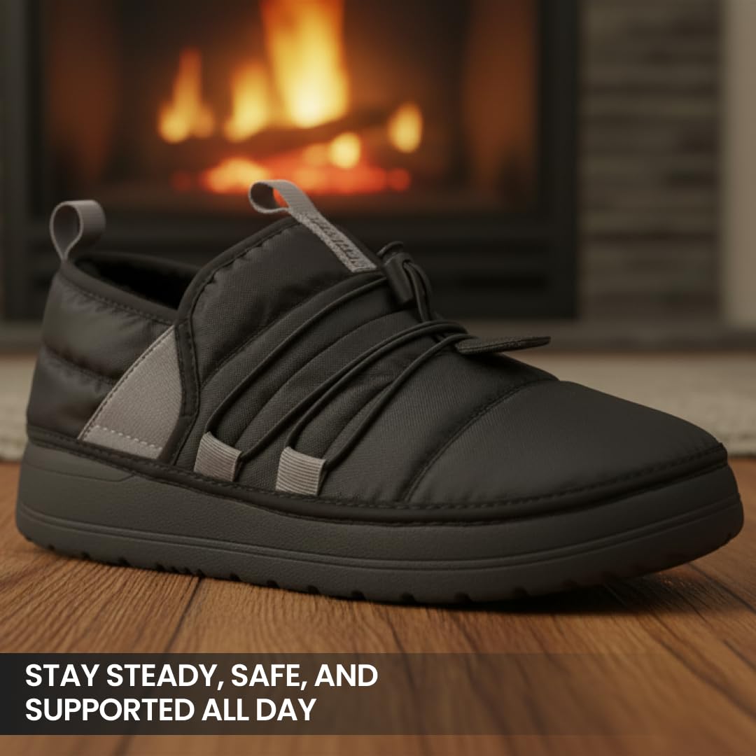 Northside Women's Rainier Mid Camp Slipper – Indoor Outdoor House Shoes, Cozy Plush Lined, Slip-On with Adjustable Toggle & High-Traction Outsole - Image 6