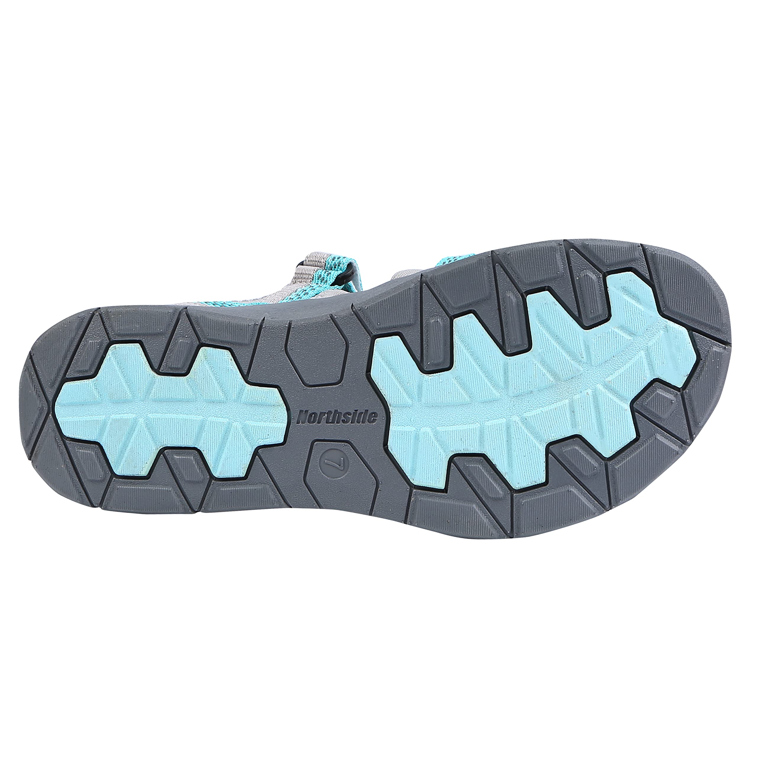 Northside Womens Avalon Cove Open Toe Sport Sandal - Rubber Traction Outsole Pads Reflective Elastic Straps - Adjustable Hook and Loop EVA Contour Cushioned Insole - Image 6